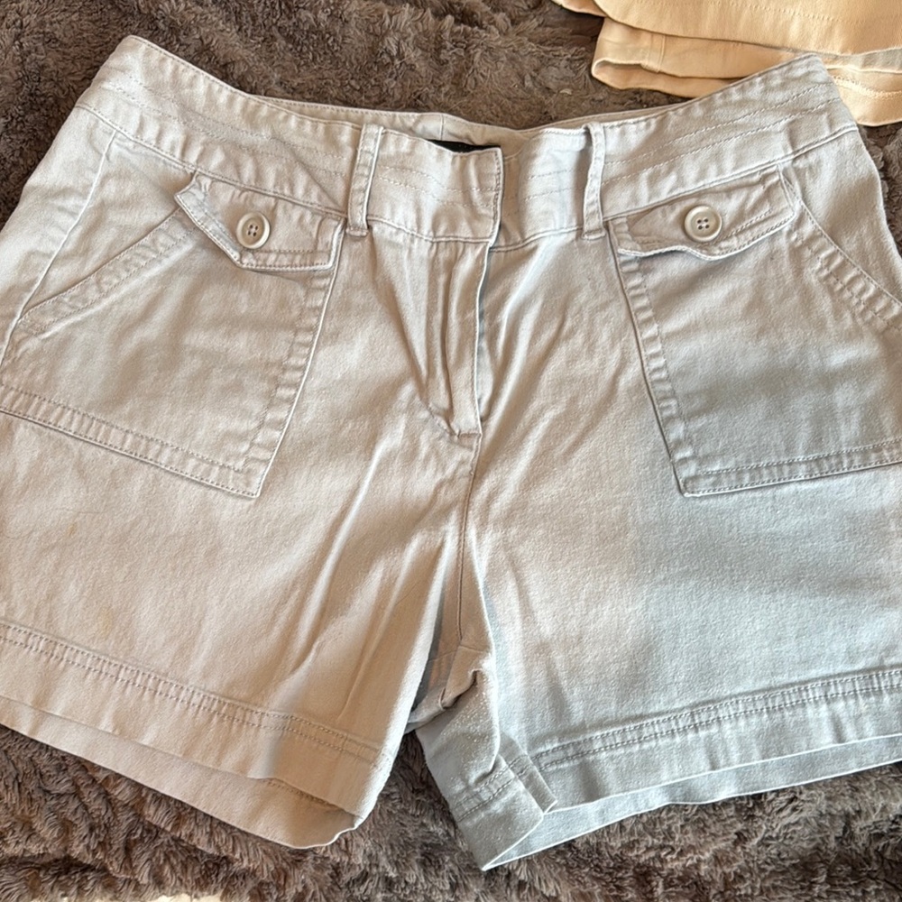 Larry Levine Gray Cargo Shorts Relaxed Fit